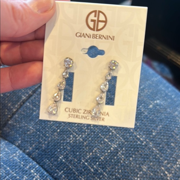 Giani Bernini Sterling Silver Cubic Zirconia Earrings - Picture 3 of 3